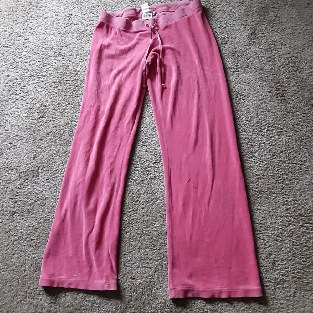 Juicy Couture Pink Velour Medium Pants
